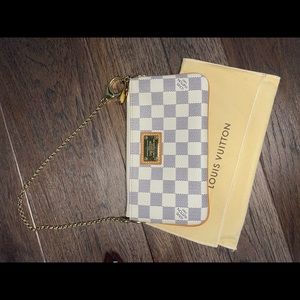 Louis Vuitton Pochette MM Chain Bag Damier Azur